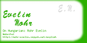 evelin mohr business card